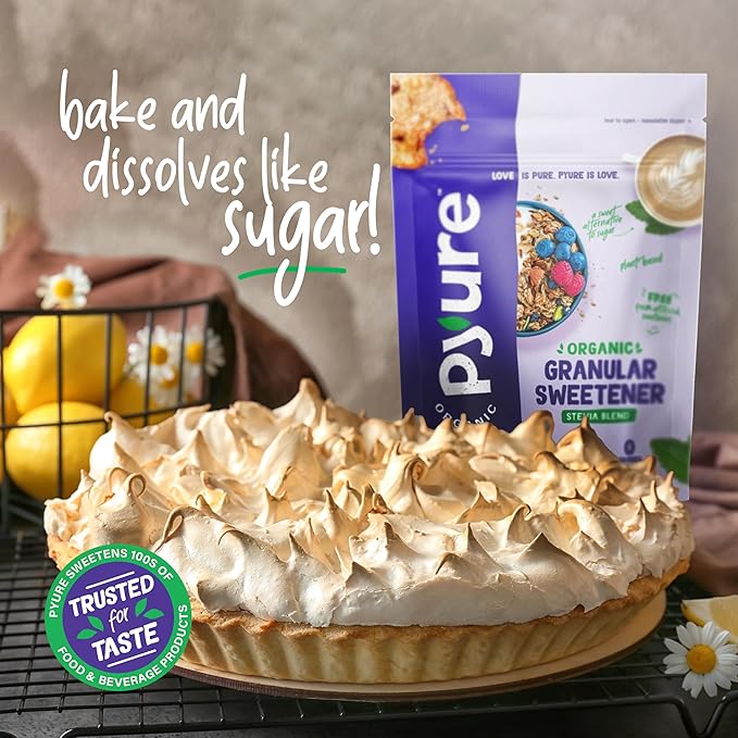 Pyure Organic Stevia Blend | Granulated Sugar Substitute with Zero Calories & Carbs | Keto, Diabetic & Vegan Friendly | Sugary Taste Alternative | USDA Organic Non-GMO | Good For Baking | 2.5lb (40oz)