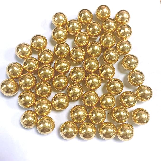 PhilaeEC Gold Peals 14mm Size Sprinkles for Cake Decoration Edible Candy Baking Cookie Cupcake Toppers Wedding Party Valentines Halloween Christmas Supplies 3.88oz