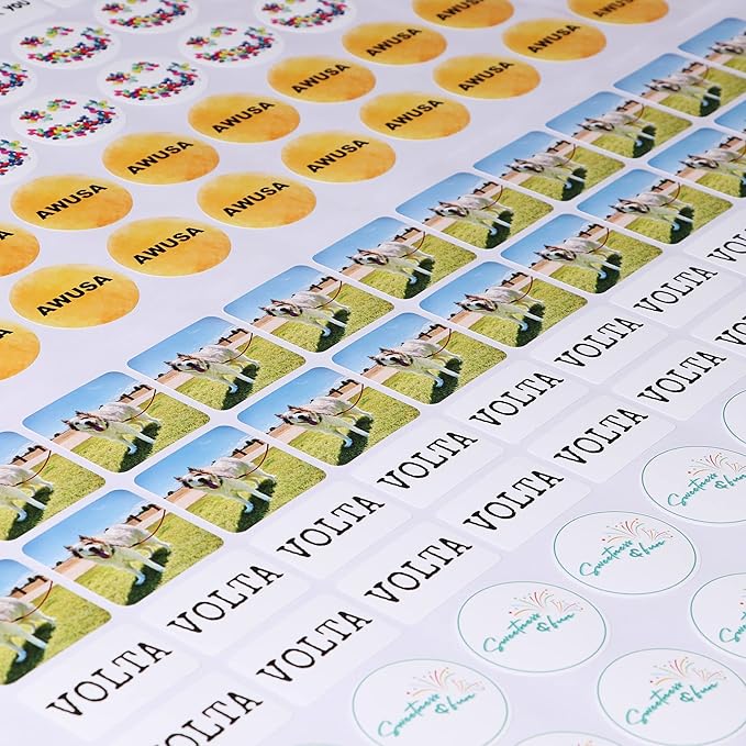 Custom Stickers Personalized Labels - Customized Stickers with Any Design Image Logo Text,Custom Thank You Label Stickers,Custom Stickers for Business Logo,100 Labels (Fancy Frame,5"x4")