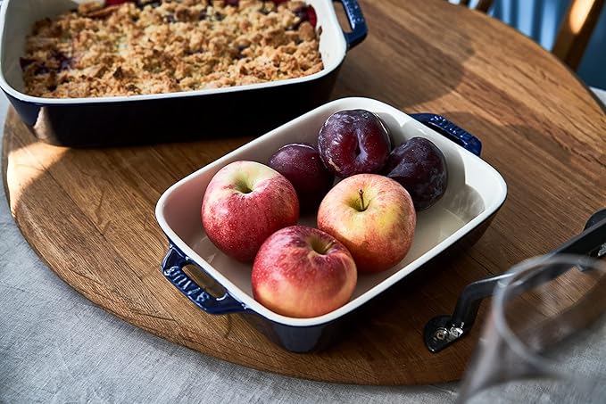Staub Ceramic 2-pc Rectangular Baking Dish Set - Dark Blue