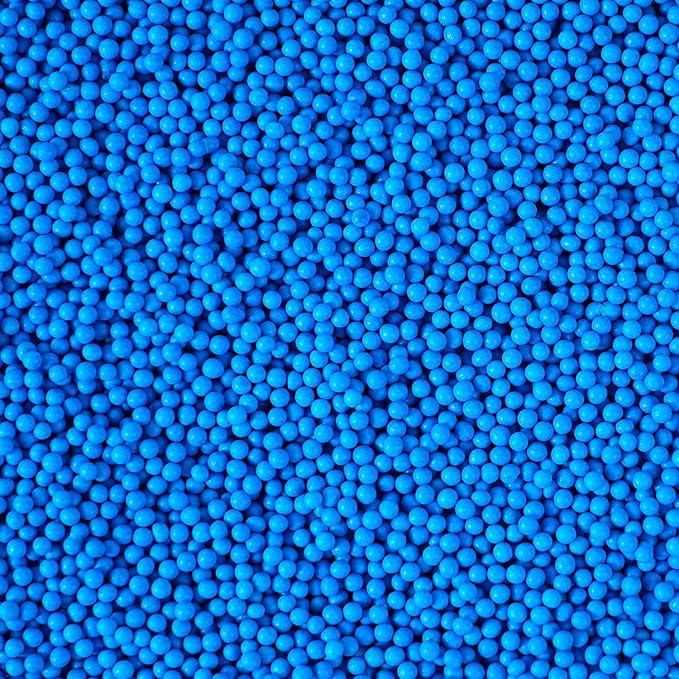 Edible Blue Sprinkles, Blue Nonpareils Sprinkles, 2mm Pearls Sprinkle for Cake Decorating and Baking, for Patriotic, 4th of July, Birthday, Winter Theme Party, and Baby Showers(4.23oz/120g)