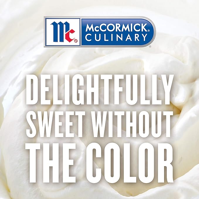 McCormick Culinary Clear Imitation Vanilla Extract, 32 fl oz (Pack of 6) - Six 32 Fluid Ounce Bottles of Clear Vanilla Flavoring for Baking, Perfect in Baked Goods, Frostings, Custards and Desserts