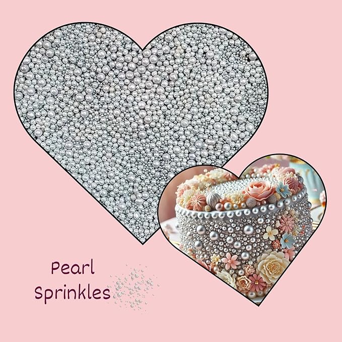 Confect Silver Metallic Sprinkles Mix – Metallic Sugar Pearls & Decorative Disco Balls for Cake, Cupcake & Cookie Decorating -Vegan, Gluten-Free, Nut-Free, Soy-Free, Dairy-Free, Palm Oil-Free – 4.2 oz