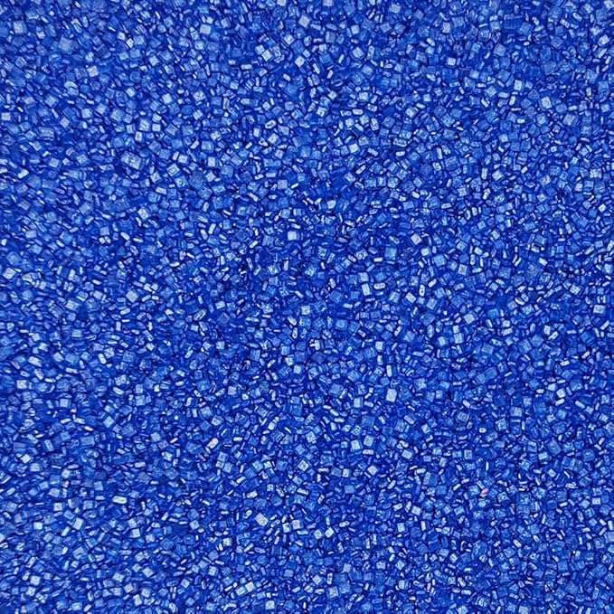 Homankit Sanding Sugar, Royal Blue Edible Sugar Crystals, Sugar Sprinkles Mix for Celebration Cakes, Cupcakes, Baking, Cookies Decorating, 3.2 OZ