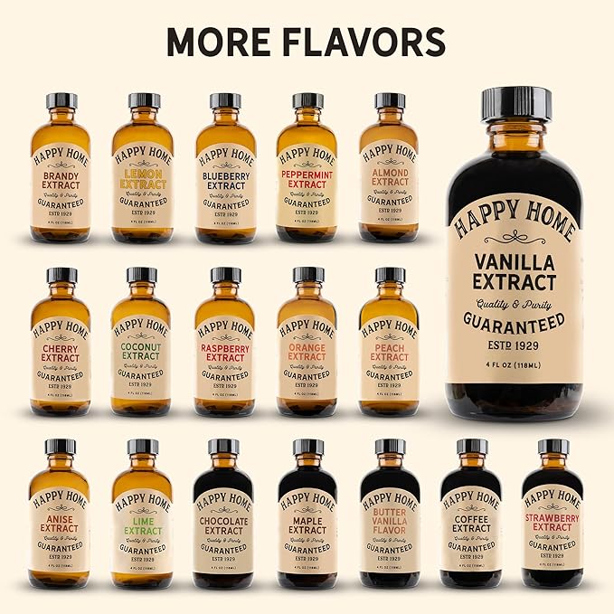 Happy Home Pure Vanilla Extract- Certified Kosher, 4 oz.