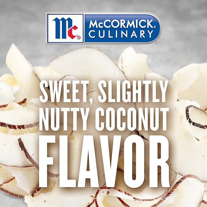 McCormick Culinary Imitation Coconut Extract, 16 fl oz (Pack of 6) - Six 16 Fluid Ounce Bottles of Coconut Flavoring Extract for Baked Goods, Desserts, Beverages and More