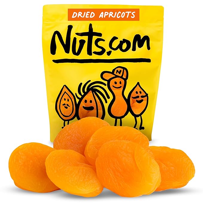 Roasted Cashews (Lightly Salted, 2lb) & Dried Apricots (No Sugar Added, 2lb) – Vegan, Gluten-Free Snacks – Rich in Fiber, Protein & Potassium – Perfect for On-the-Go, Office, & Home Snacking