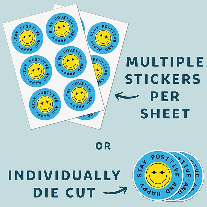 Custom Stickers - Personalized Waterproof Vinyl Stickers for Business Logo - Design Your Own Custom Labels - Made in The USA