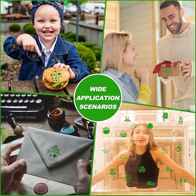 56 Pcs Reusable St Patrick's Day Cookie Stencils Small Shamrock Cookie Templates for Holiday Baking Dessert Painting Irish Party Decoration Coffee Art Face Painting Kitchen Baking Accessories