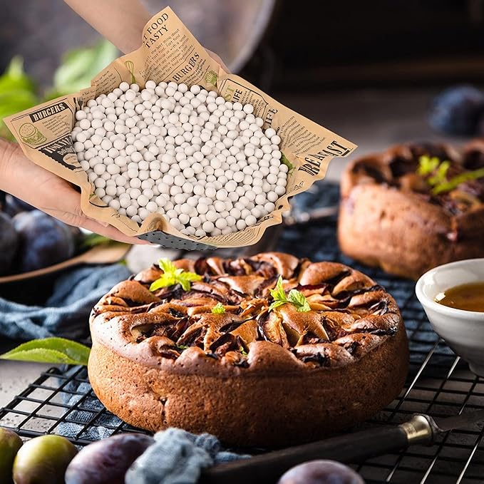 2.2LB Ceramic Pie Weights 10mm Pie crust Weights with ceramic Sealed Jar