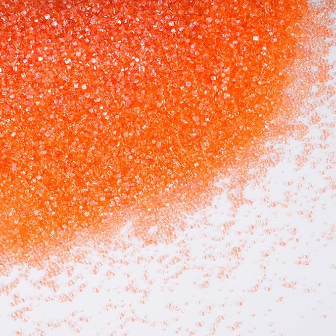 Kasvan Orange Sanding Sugar Sprinkles - Edible Sugar Crystals, Baking Cake Decorations, Ice Cream Toppings cupcake Decorating, Wedding Party Chirstmas Supplies, 85g/3.2oz (Orange)