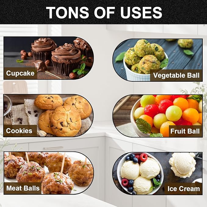 Measuring Cups and Spoons set 11-Piece, Stackable Measuring Cup with Lid and Cookie Scoop (#40), BPA Free, Dishwasher Safe, Cooking Baking Gadgets