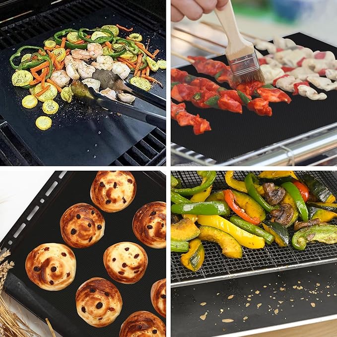 WMKGG 4 PCS Air Fryer Liners for Ninja Flip Up Air Fryer toaster oven,Non-Stick Reusable, Airfryer Accessories 12"x12"