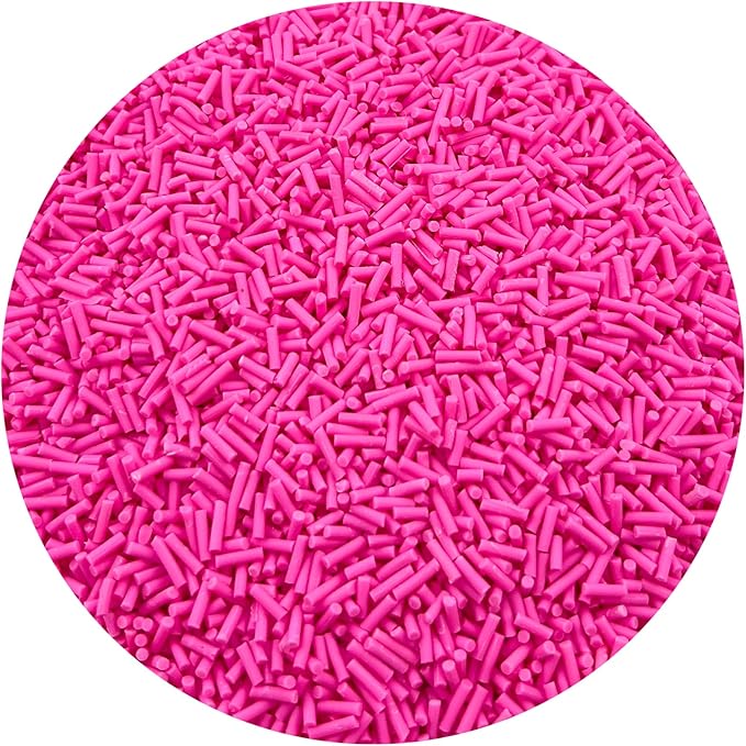 150g Fake Sprinkles Resin Sprinkles Clay Sprinkles Fake Candy Sprinkles Polymer Sprinkles Polymer Clay Slices for Resin Nail Slime Scrapbook DIY Art Crafts Making(234-rose red)