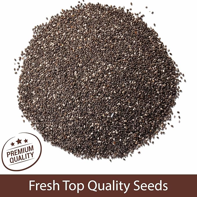 Roots Circle Non-GMO Chia Seeds | 1.3 Pound (Pack of 1) Raw Superfood, Vegan, Kosher, Nut & Gluten Free, Keto & Paleo Friendly | Add Omega 3 & Protein to your Salad, Smoothie, Oatmeal, & Acai Bowl