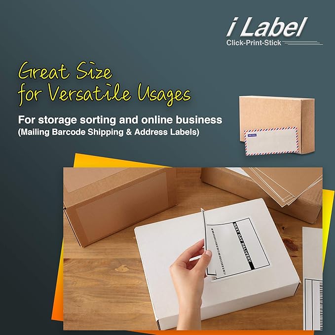 8.5" x 11" Full Sheet Label Sticker Paper for Laser & Inkjet Printers[600 Sheets,600 Labels]