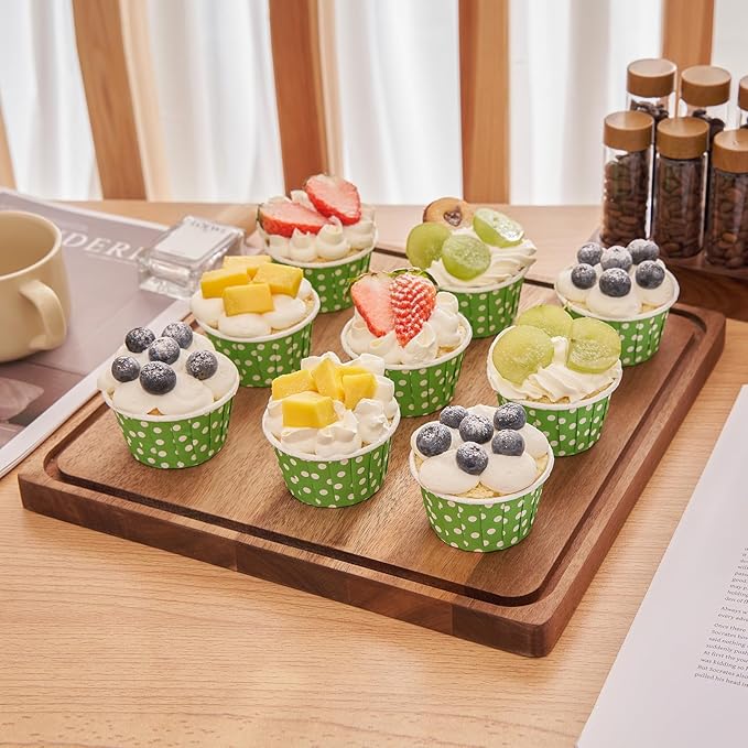 Cake Stand with Lid, 11.6″ Square Small-Sized Cake Holder, Acacia Solid Wood Dessert Table Display Set, Charcuterie Board for Cheese ,Fruit Platter, Large Acrylic Cake Dome Cover