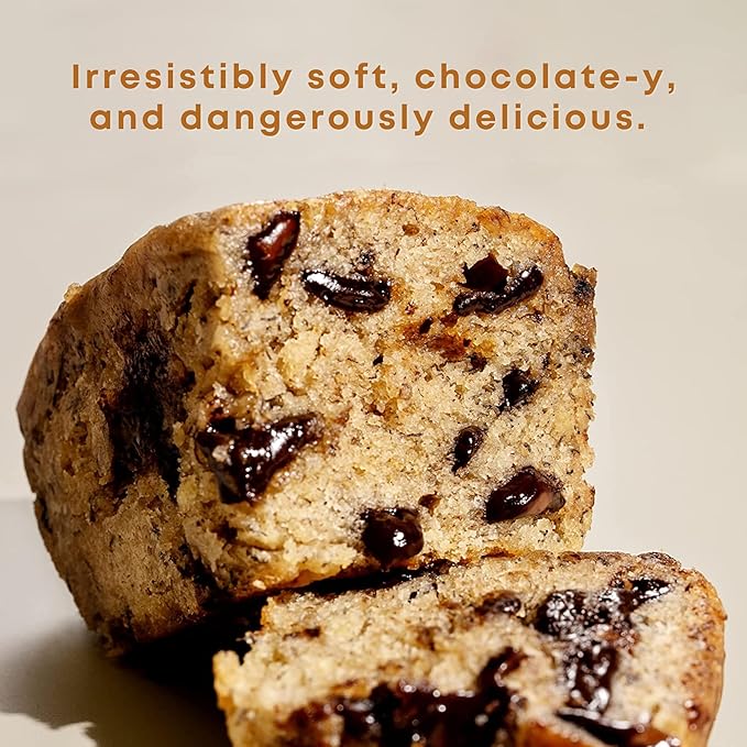 Gourmet Banana Bread by Sweetness Central, Baked Fresh for Each Order, Made with Belgian Chocolate Chips, The Perfect Valentines Day Gifts for Her, Individually Wrapped to Arrive Soft & Moist, 6 Pack