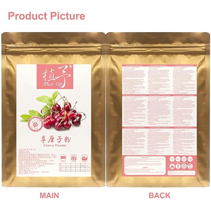 100% Pure Cherry Powder 100g/3.52oz Natural Freeze Cherry Juice Flour | Cherry Powder for Smoothies, Shakes, Baking & Drinks,| Free from Preservatives
