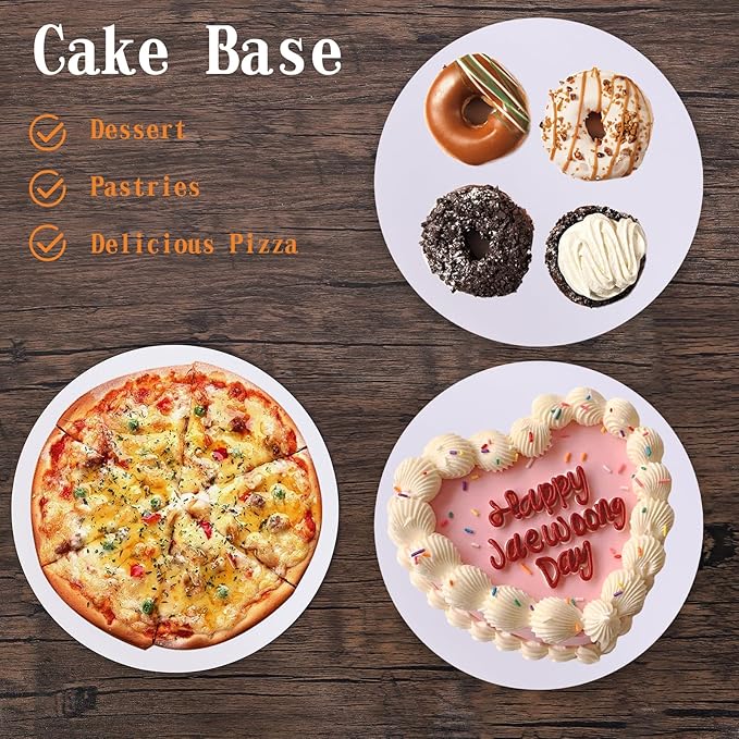 70 Pcs Cake Boards,White Cake Boards 6 Inch Round,Food Grade Cardboard Cake Rounds,Disposable Cake Plates,6 Inch Cake Board,Waterproof and Oil proof Cake Base Cake Tray Cake Pizza Circles