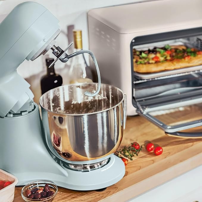 Beautiful 5.3 QT Stand Mixer w/Tilt-Head Design, Stainless Bowl, 300-Watt Power, 12-Speed Control, Includes Beater, Dough Hook, Whisk, Splash Shield (Hydrangea)