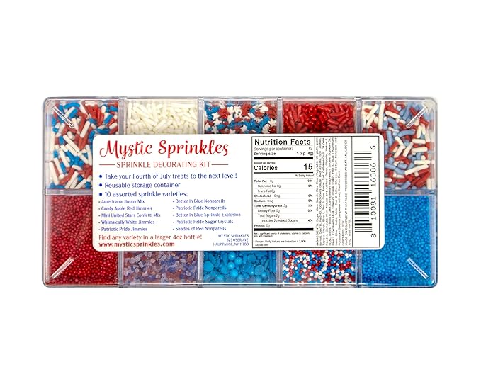 Mystic Sprinkles Sprinkle Decorating Kits (Patriotic Pride)
