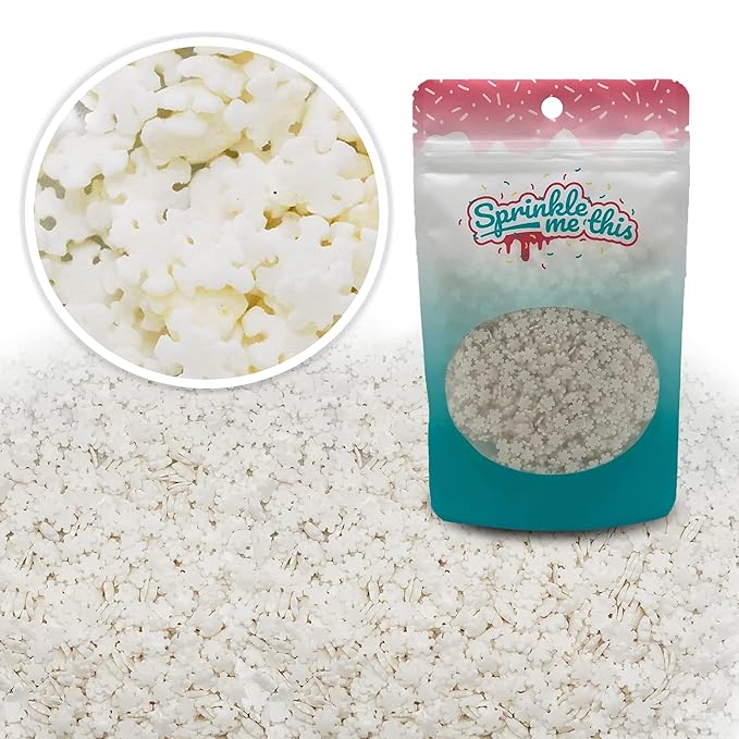 Christmas Sprinkles - Holiday Sprinkles For Baking And Decorating - A Variety Of Bulk Sprinkles Sure To Fit Every Baking Need For The Holidays - 4 Ounce Variety (Snowflakes)