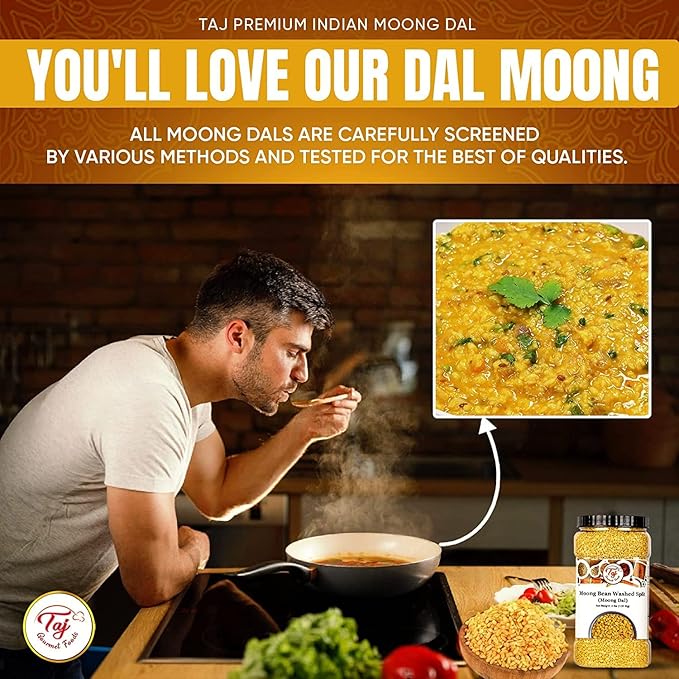 TAJ Moong Dal Mung Lentils, (4-Pounds)