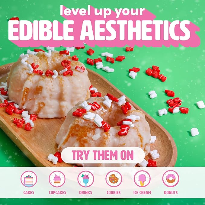 Candy Cane Themed Christmas Sprinkles for Cookies – Our Festive Red & White Holiday Sprinkles are the perfect to your Christmas Cake Decorations – Great for Hot Cocoa (Candy Cane)