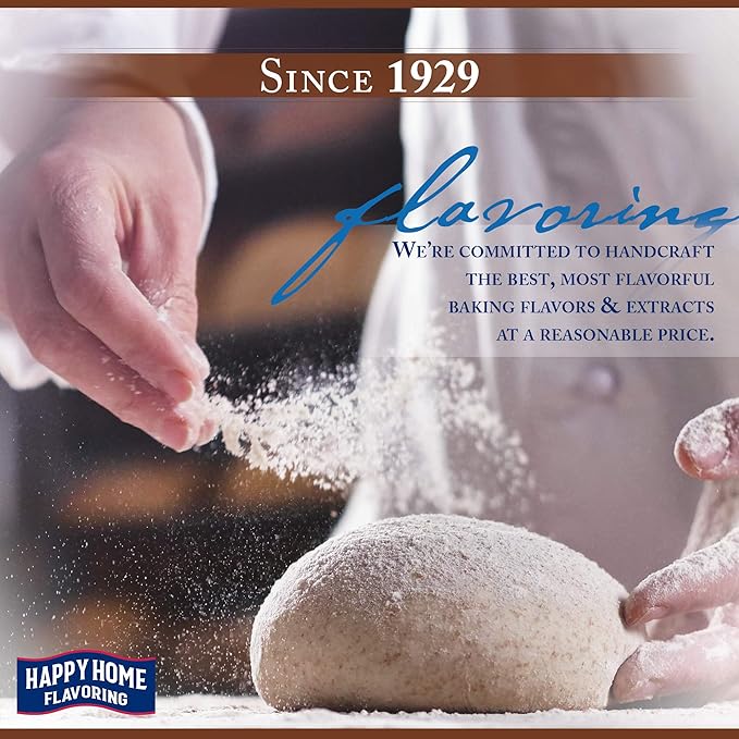 Happy Home Flavoring Imitation Coconut Baking Flavor Emulsion - Certified Kosher, 4 oz.