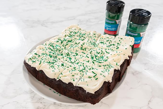 Bakerpan Green Jimmies Sprinkles - 6 Ounces Green Sprinkles for Cake Decorating, Edible Sprinkle for Cupcakes, Ice Cream (Made in USA)