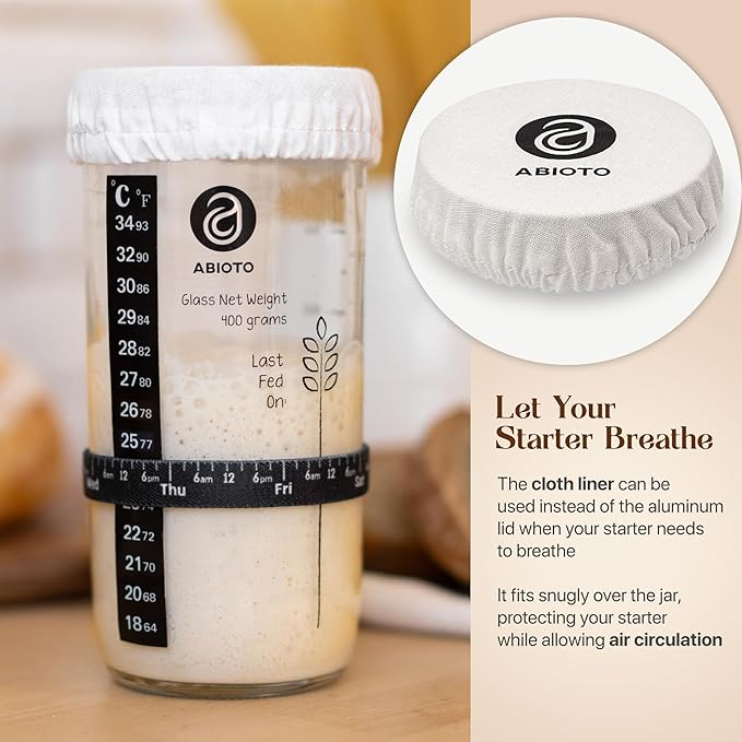 Sourdough Bread Making Kit with 9" Round & 10" Oval Bannetons and 24 oz Starter Jar – Complete Sourdough Kit with Lame, Whisk, Scrapers, Slings, Mat, Spatula & Cloth Covers
