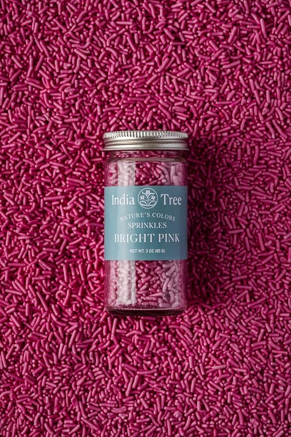 India Tree Nature's Colors Bright Pink Sprinkles - 2.9 lb Bulk | Natural, Vegan, Non-GMO, Allergen-Free, Red 3 Free
