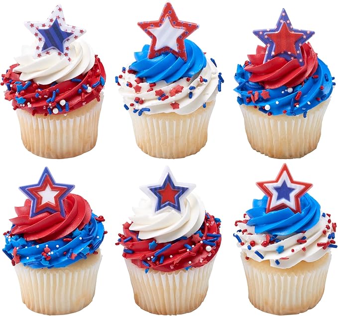 DecoPac Patriotic Fusion Mix Sprinkles, 27oz, Red, White, Blue Candy Sprinkles in Handheld Container, Edible Decorations For July 4th, Independence Day, Celebration Cakes, Cupcakes, Cookies and Donuts