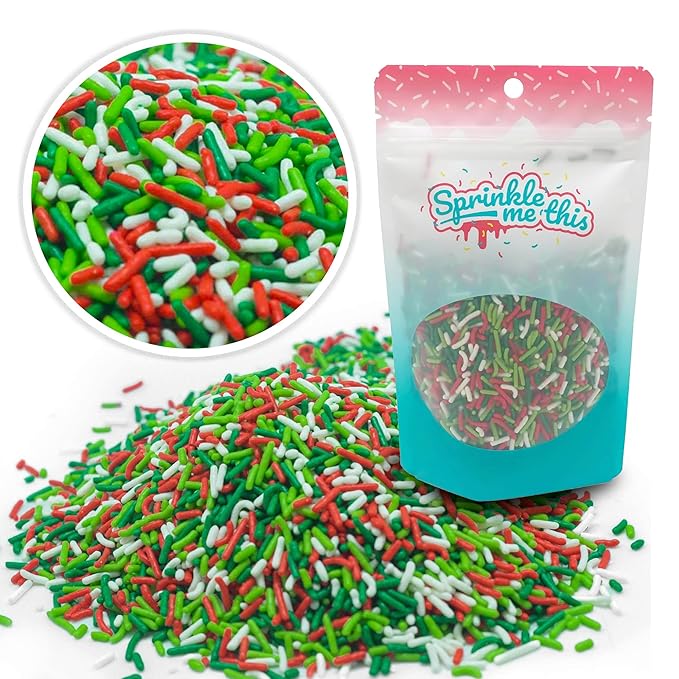 Christmas Sprinkles - Holiday Sprinkles For Baking And Decorating - A Variety Of Bulk Sprinkles Sure To Fit Every Baking Need For The Holidays - 4 Ounce Variety (Mistletoe Magic)