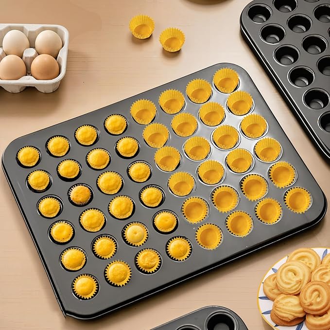 1000pcs Mini Cupcake Liners Small Muffin Liners Candy Paper Cups Cupcake Wrappers Baking Cups for Wedding Birthday Holiday Party Baby Shower, Yellow