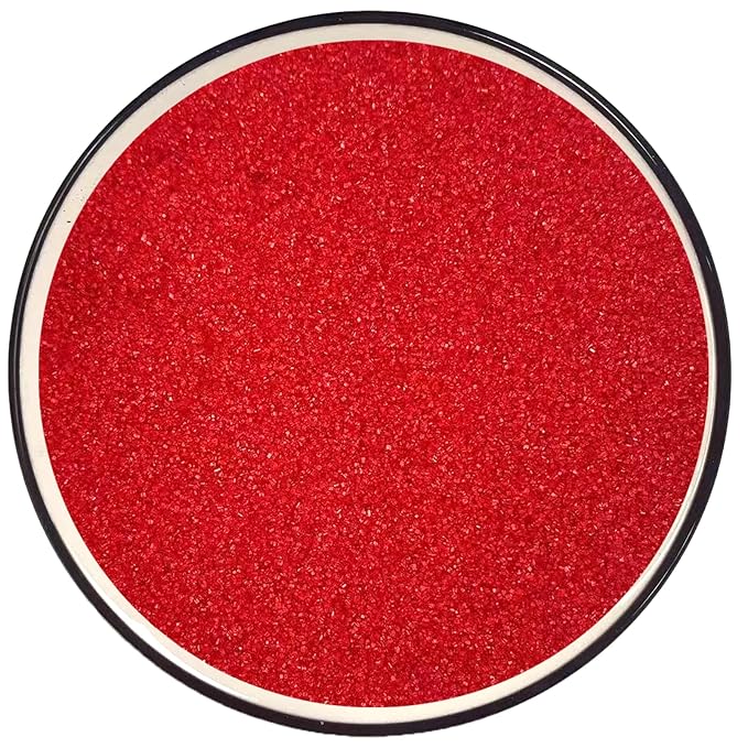 PhilaeEC Red Sanding Sugar Edible Sparkling Crystals for Baking Cake Decoration Cookie Ice Cream Cupcake Toppers Wedding Party Valentines Halloween Christmas Supplies 5oz