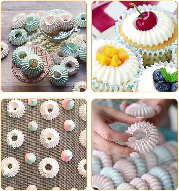 RoseFlower 4 PCS Large Piping Tips Set - Grade Stainless Steel Big Piping Nozzles Kit for Pastry Cupcakes Cakes Cookies Decorating Supplies Baking Set #1