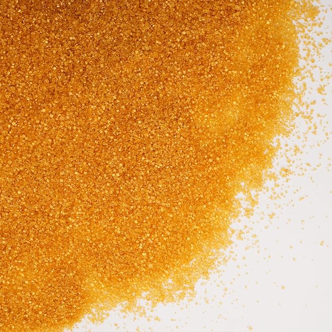 Gold Sanding Sugar for Baking 4 oz Edible Sparkling Sugar Sprinkles Coarse Sugar Crystals for Baking Topping Cake Cookie Cupcake Topper Ice Cream Decoration Supplies
