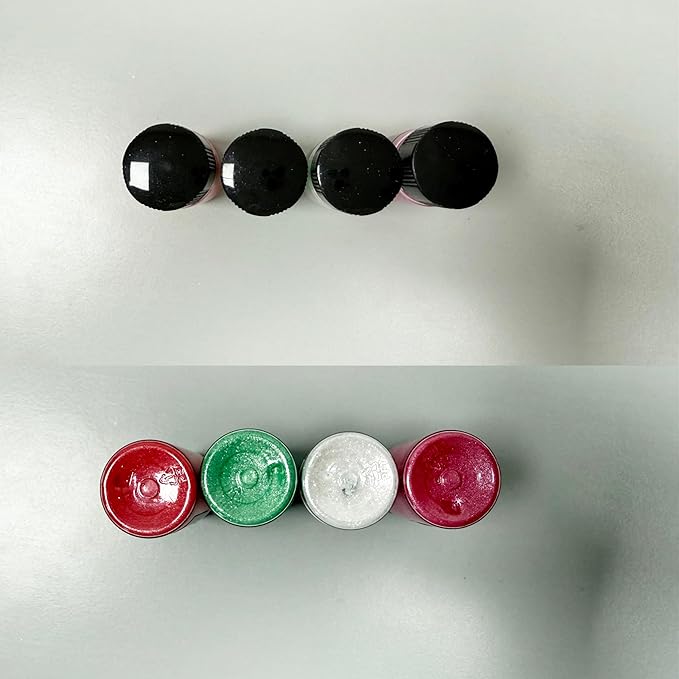 Edible Glitter - 4 Colors Food Grade Luster Dust Edible Set, Halloween Edible Glitter for Drinks, Cocktails, Cupcakes, Cookies, Candy, Glimmer Sprinkle Powder for Party Foods, Baking, Beverage, 5g/Bottle