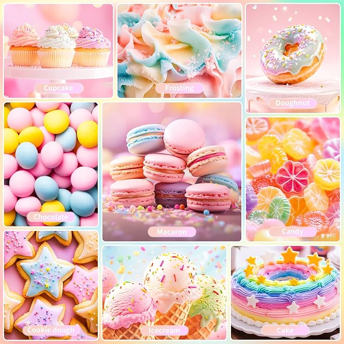 Cherrysea Oil Based Food Coloring for Chocolate Macaron Oil Edible Food Dye Set for Halloween Baking Royal Icing Cookie Supplies Gluten Free 7x6ml Food Grade Food Color Kit, 0.25 Fl. Oz/Bottles