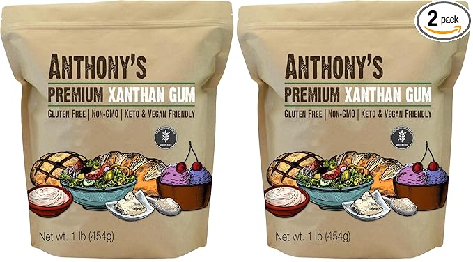 Anthony's Xanthan Gum, 1 lb, Batch Tested Gluten Free, Keto Friendly, Product of USA (Pack of 2)