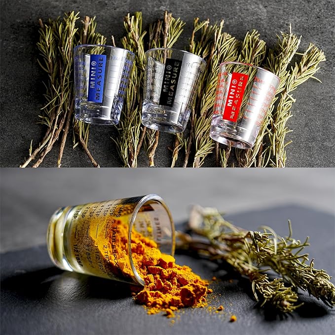 New Talent plastic Measuring cup Shot Glass set of 3pcs, Shot Glasses Measuring cup, 26-Incremental Measurement 1oz, 6 Tsp, 2 Tbs, 30ml