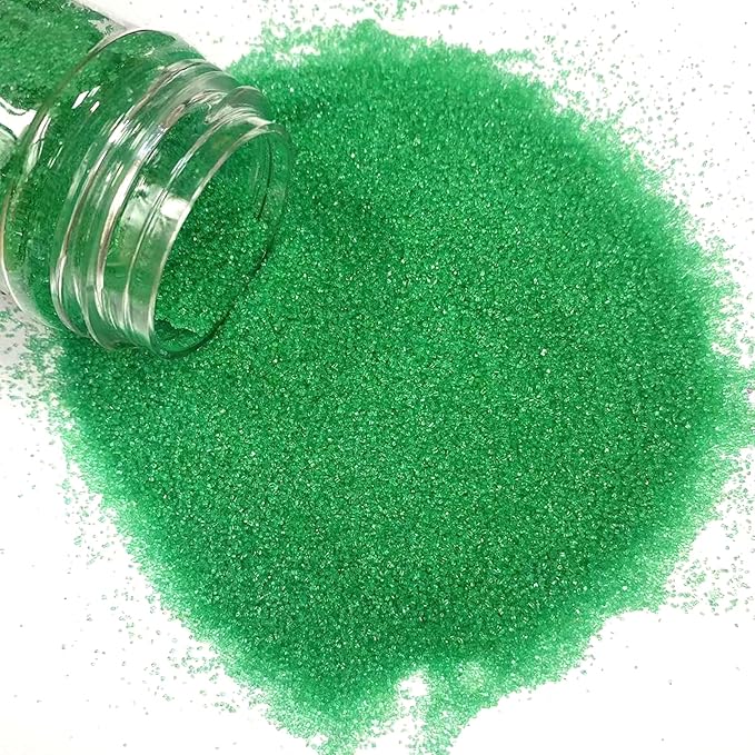 PhilaeEC Green Sanding Sugar Edible Sparkling Crystals for Baking Cake Decoration Cookie Ice Cream Cupcake Toppers Wedding Party Valentines Halloween Christmas Supplies 5oz