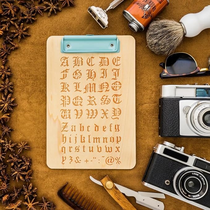 20 Pieces Letter Stencils Reusable Letter Stencils for Painting on Wood, Plastic Alphabet Numbers Stencils, Letter Stencil Template for Notebook, Journal, Scrapbook Decorations (20 Letter)