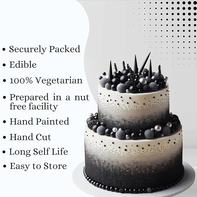 Confect Black Sprinkles – Edible Cake & Cupcake Decorating Sprinkles in Bottle for Baking, Cookies, and Dessert Toppings | Vegan, Gluten-Free, Soy-Free, Dairy-Free, Palm Oil-Free- 4.2 Oz