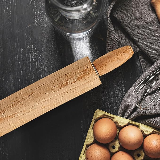 Mrs. Anderson’s Baking Embossing Rolling Pin, Paisley Design, European Beechwood