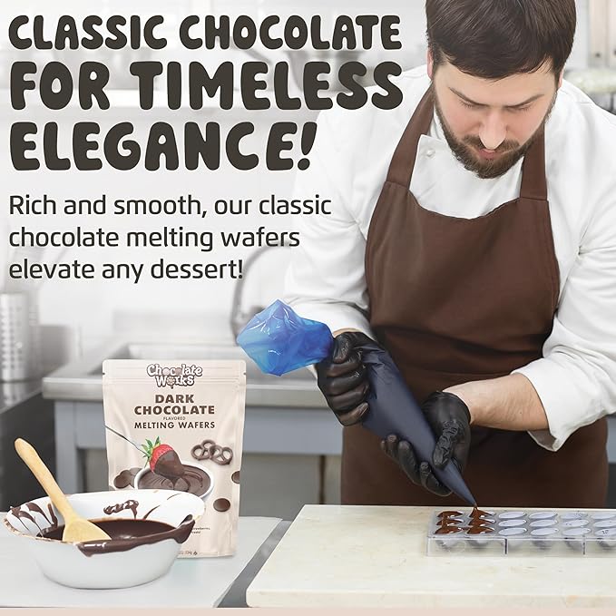 Chocolate Works Melting Chocolate Parent (1.0 lb (Pack of 5), Dark Chocolate)