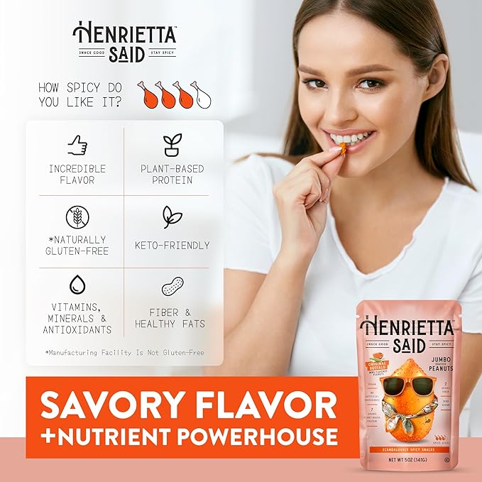Henrietta Said Original Buffalo Roasted Peanuts, 5 OZ