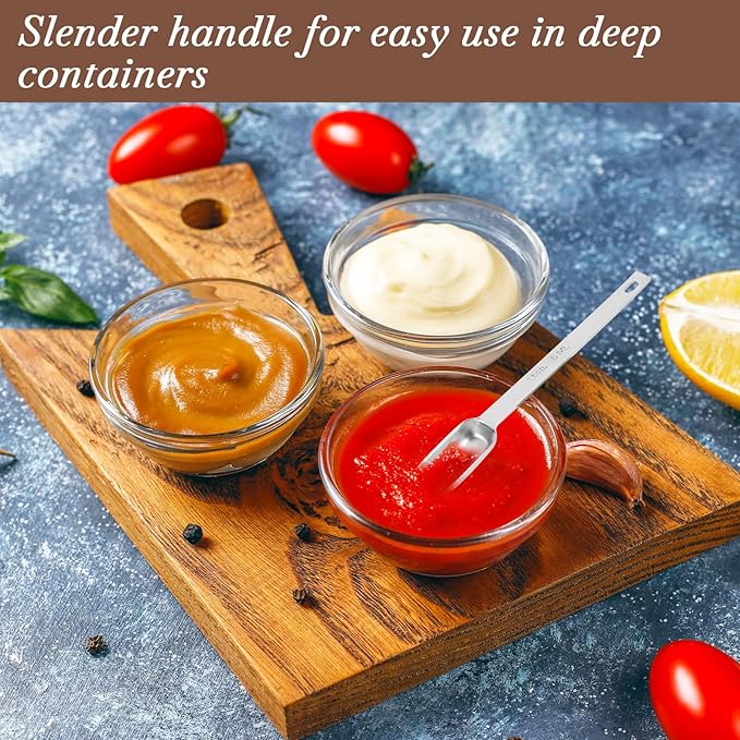 2Pcs 1 Teaspoon Stainless Steel Single Measuring Spoon 5 ML Teaspoon Rectangular Individual Measuring Spoons (1Tsp | 5 ML | 5 cc | 1/3 Tablespoon)